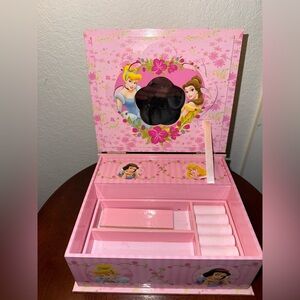 Disney Pink Princess Jewelry Music Organizer Box